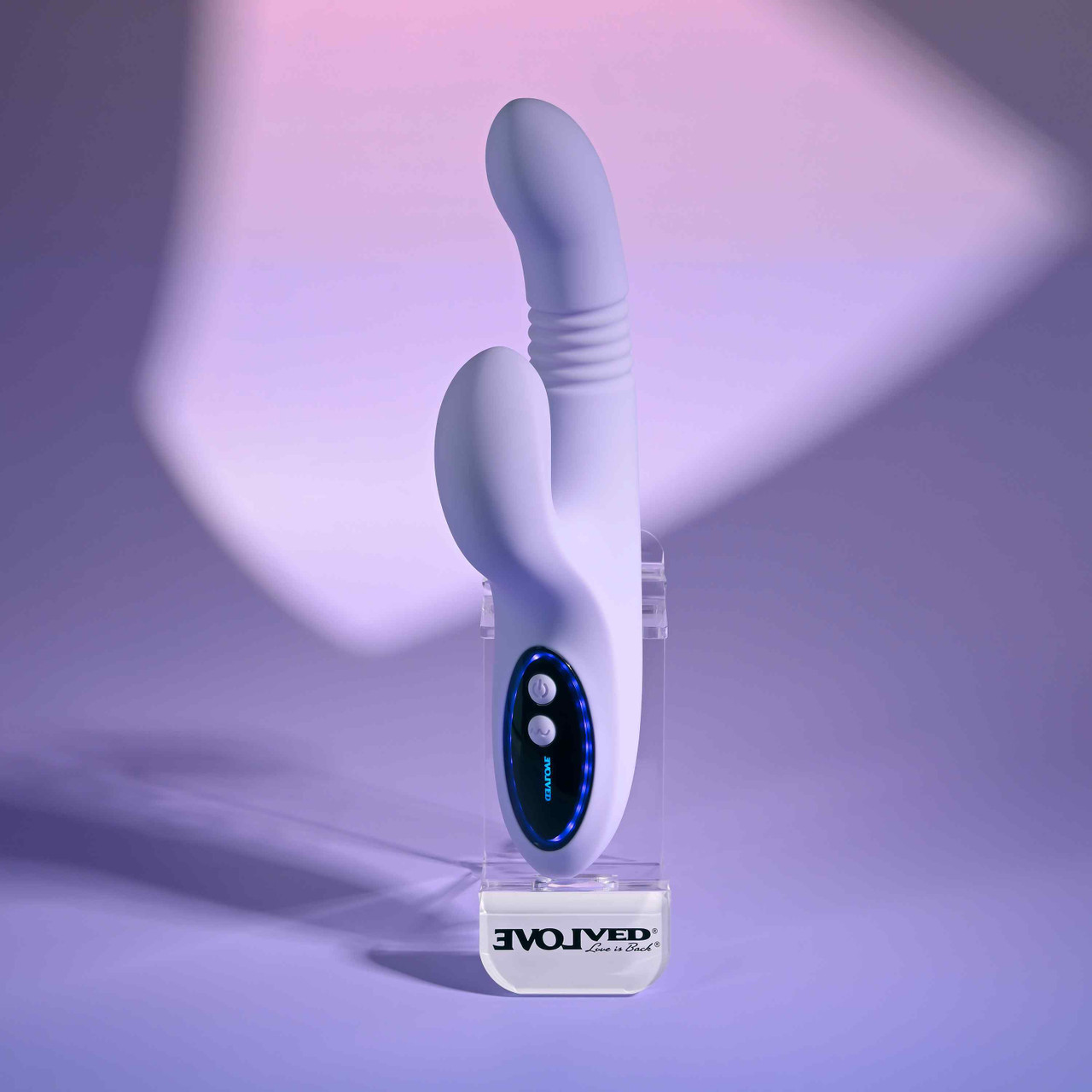 Purple pep talk vibrator on display example photo.