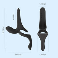 Black anal vibrator measurement photo