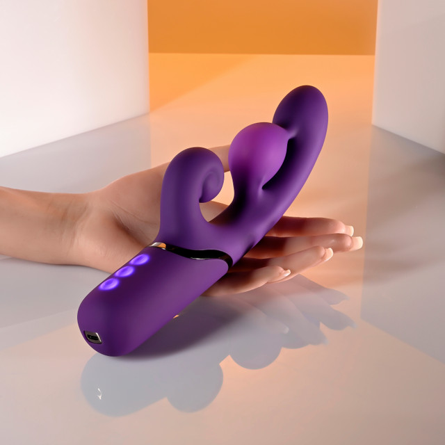 Pleasure puff purple vibrator size example photo.