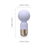 White mini vibrating wand measurement photo