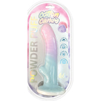 Powder puff cotton candy 6.6'' suction cup dildo in packaging