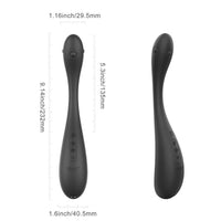 Black inflatable Kegel trainer measurement photo