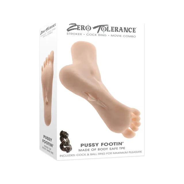 beige foot with hole insert
