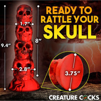 Doom dildo red measuremrnt photo.
