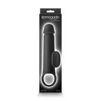Black brute vibrating penis extension inside packaging.