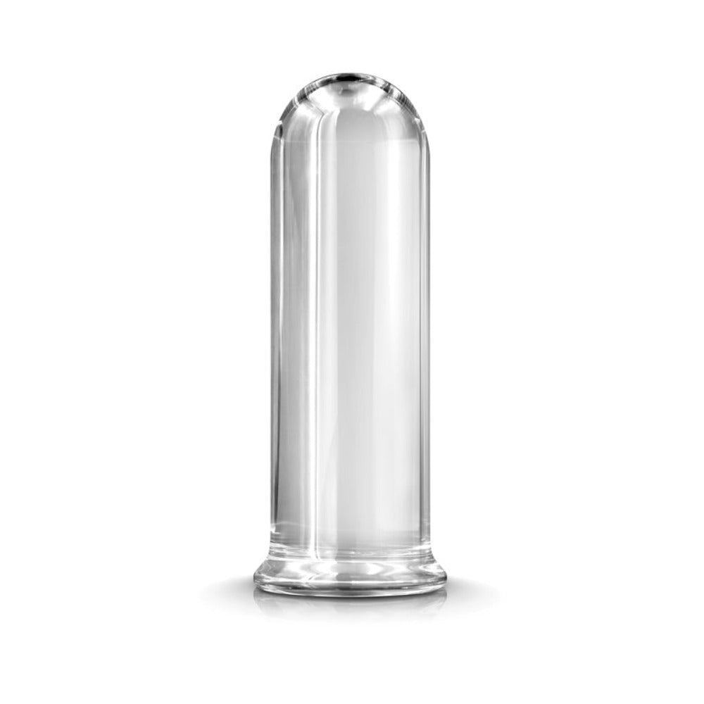 Clear glass anal plug example photo.