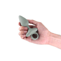 Orion green vibrating anal plug with finger ring example photo.