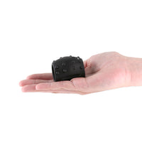 Black mini vibrating penis sleeve example photo.