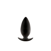 Black spade large anal plug featuring T shaped handle example photo.