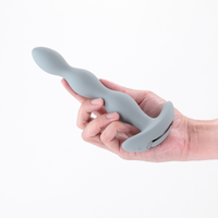 Grey vibrating anal beads example photo.