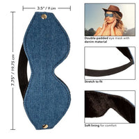 denim eye mask with messurments