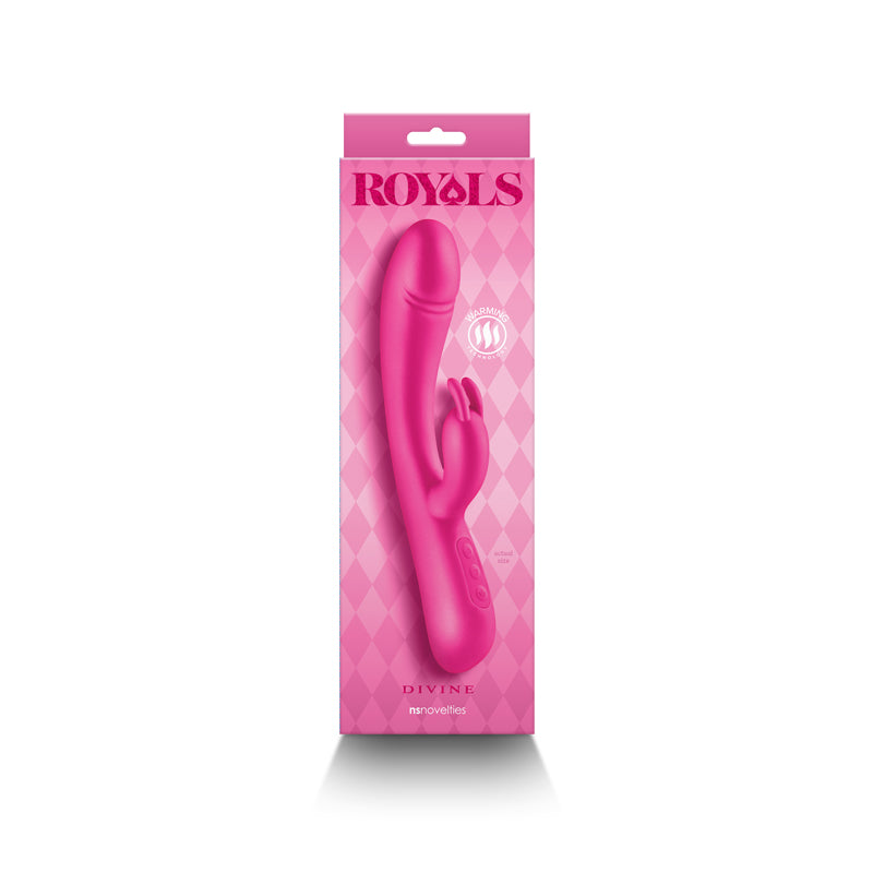 Pink royals rabbit vibrator inside packaging.