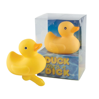 Yellow rubber duck with a dick inside packaging photo