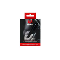 Black bite the bullet vibrating massager featuring 10 speeds.