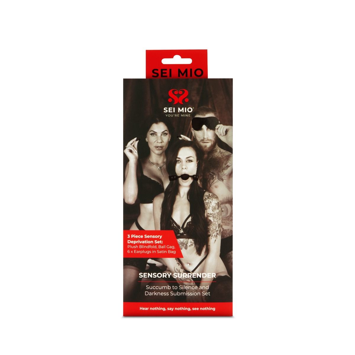 Sensory surrender kit inside packaging.