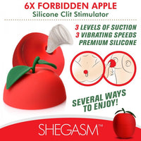 Red silicone forbidden apple clit stimulator information photo.