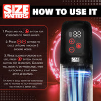 5X penis pump how to use instruction photo.