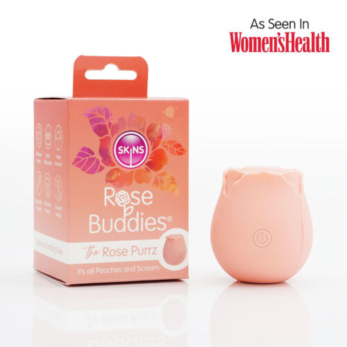Rose Buddies product with packaging on a white background, featuring Skins logo.