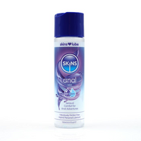 Skins hybrid lube featuring 130ml bottle with snap lid.