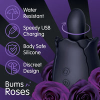 Bums n roses vibrating rimming toy information photo.