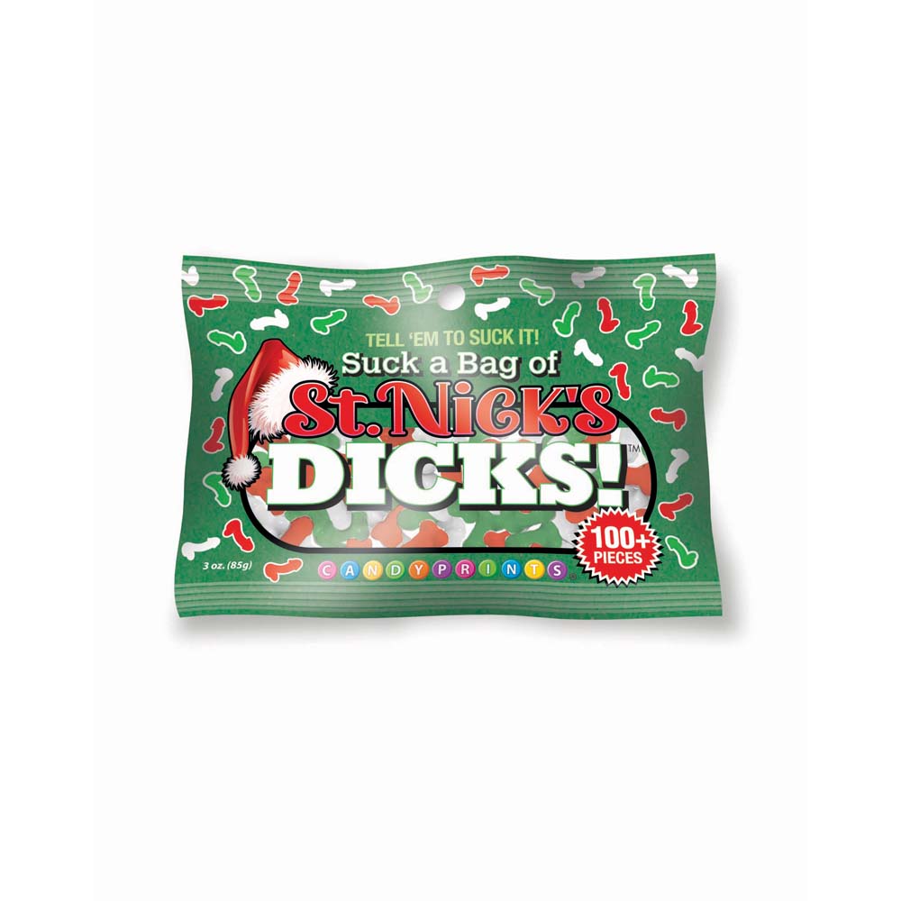 Suck a bag of st nicks dicks edible candy 100pcs in packaging.