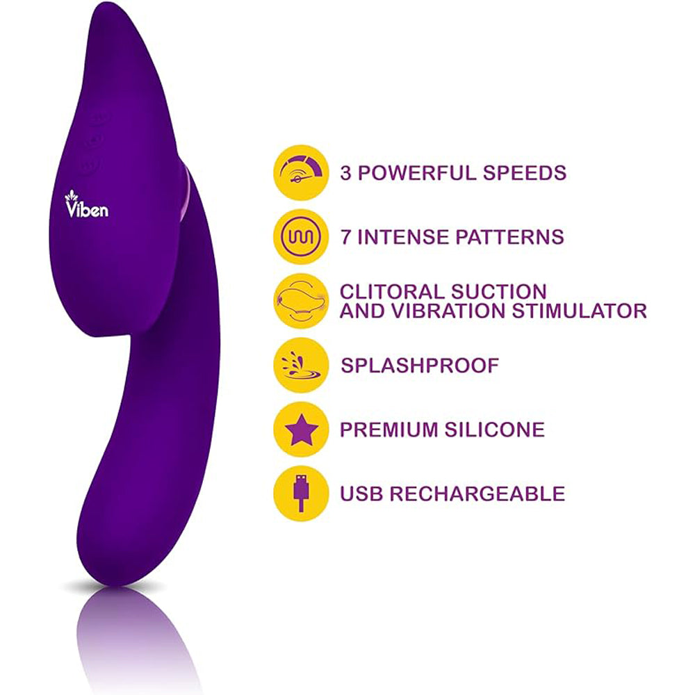 Symphony triple motor purple vibrator information photo.