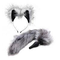 Grey wolf anal plug and ears set example photo.