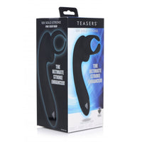 Black teasers solo stroke male masturbator inside packaging.