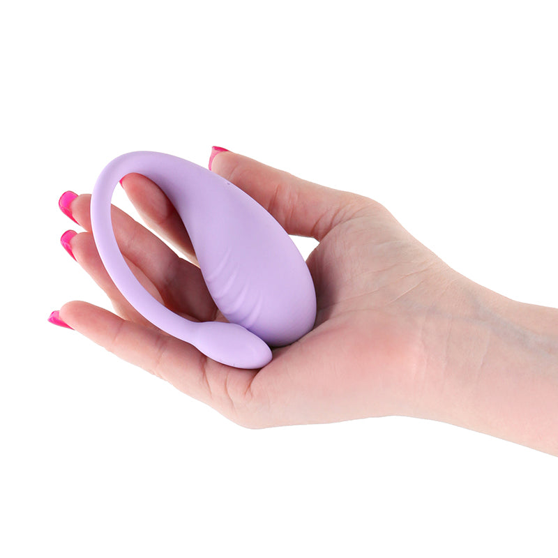 Techno rave purple bullet egg vibrator example photo.