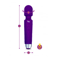 Purple intense wand massager measurement photo.