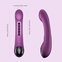 Purple tapping g-spot vibrator measurement photo