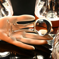 Clear glass anal plug example photo.