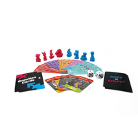The really cheeky adult board game example photo featuring cards dice and game pieces.