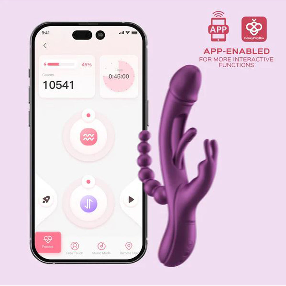 Purple vibrator beside smart phone