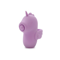 Lilac finger vibrator example photo featuring 10 speeds and pulsing stimulation.