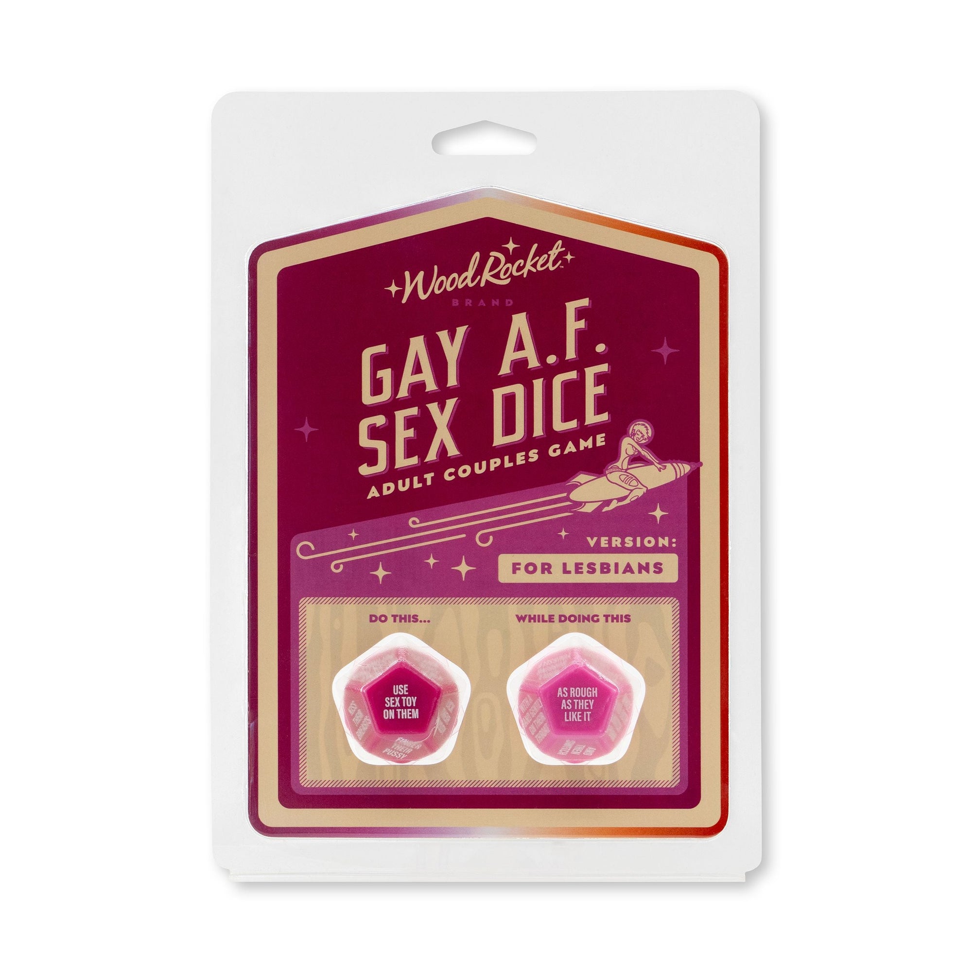Gay A.F Sex Dice For Lesbians by Wood Rocket