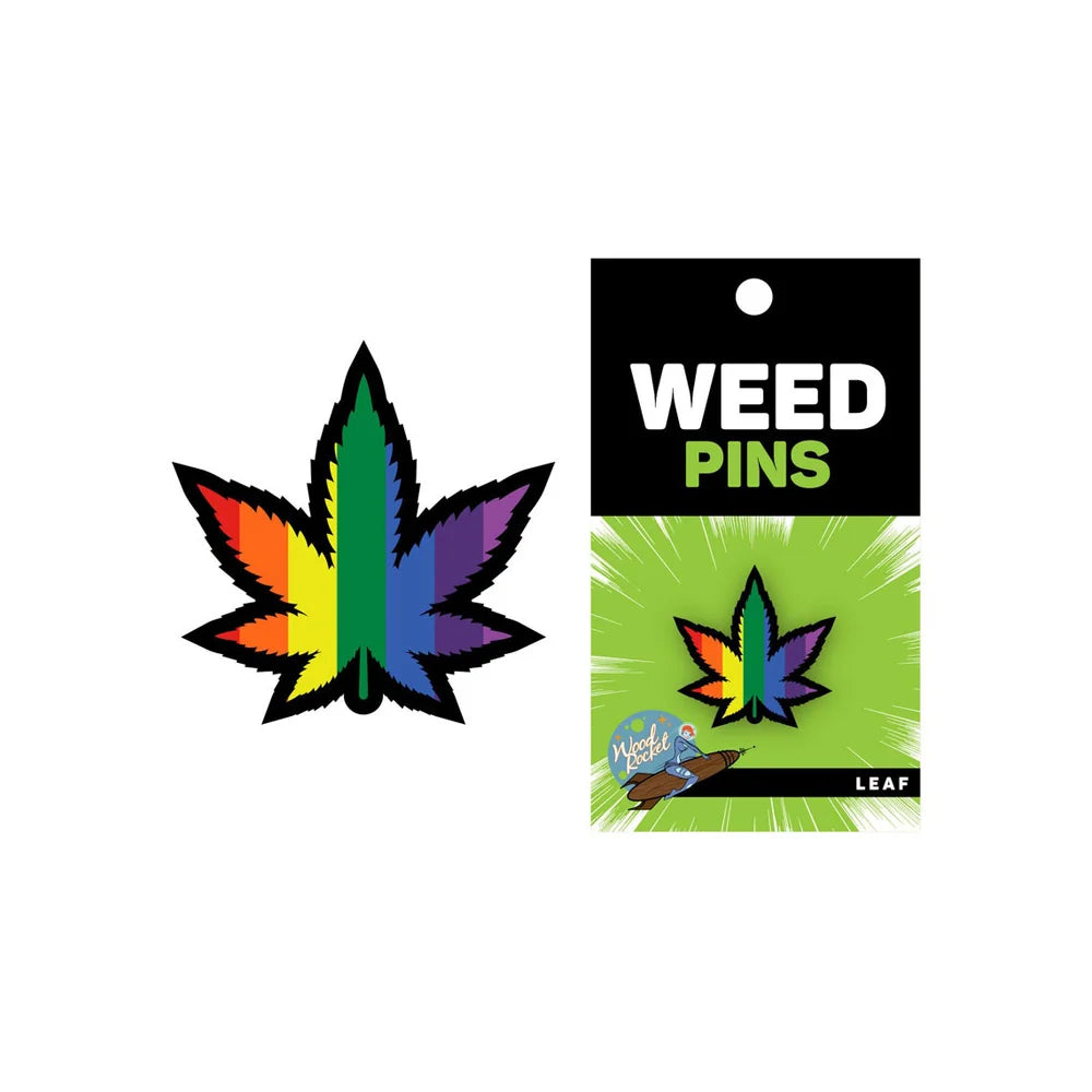 Weed Leaf Enamel Pin by Wood Rocket