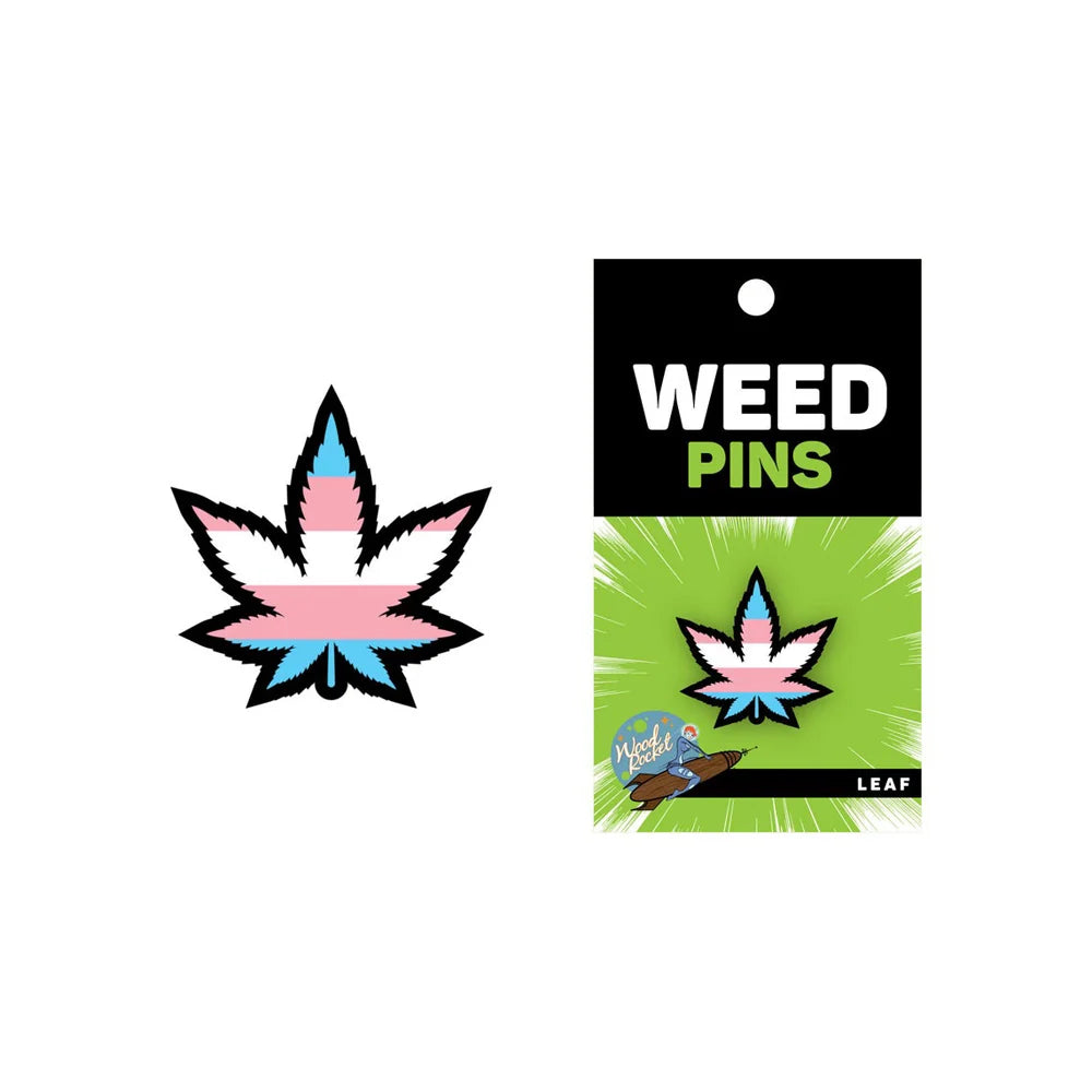 Weed Leaf Enamel Pin by Wood Rocket