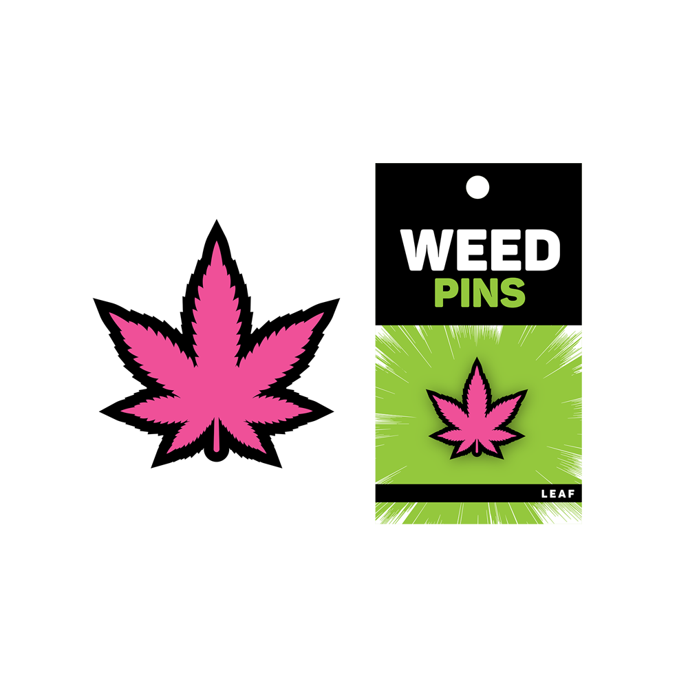 Weed Leaf Enamel Pin by Wood Rocket