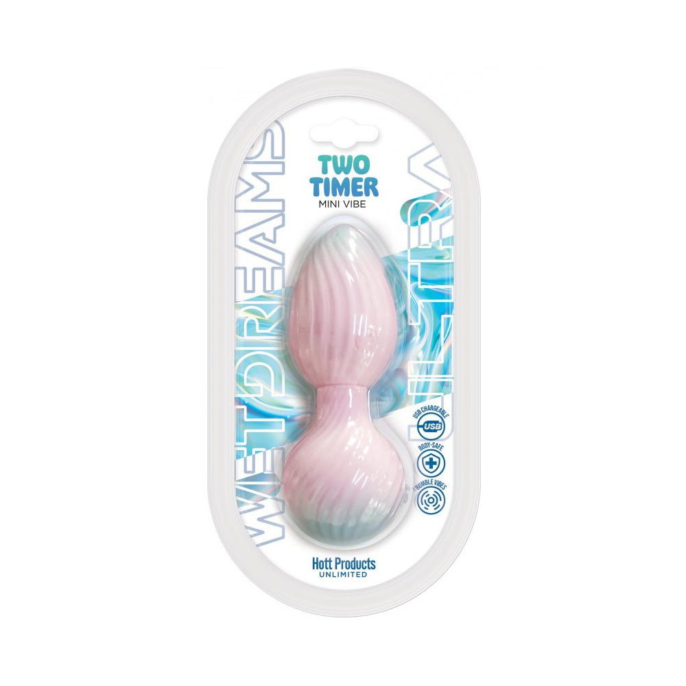 Pink wet dreams ultra two timer mini vibrator in packaging