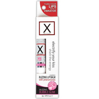 Lip balm packaging with branding and product details on a white background
