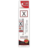 XOXO Love 'electry your kiss' Strawberry Buzzing Lip Balm in its retail packaging.