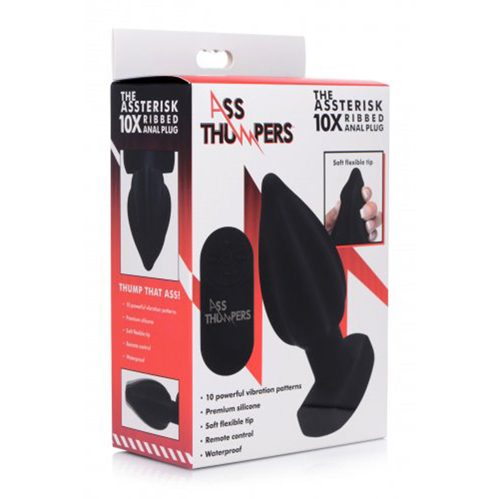 The Assterisk 10X Ribbed Vibrating Plug*
