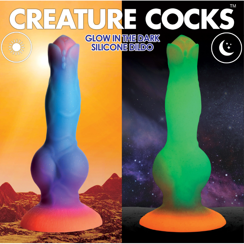 Space Glow-in-Dark Silicone Alien Dildo
