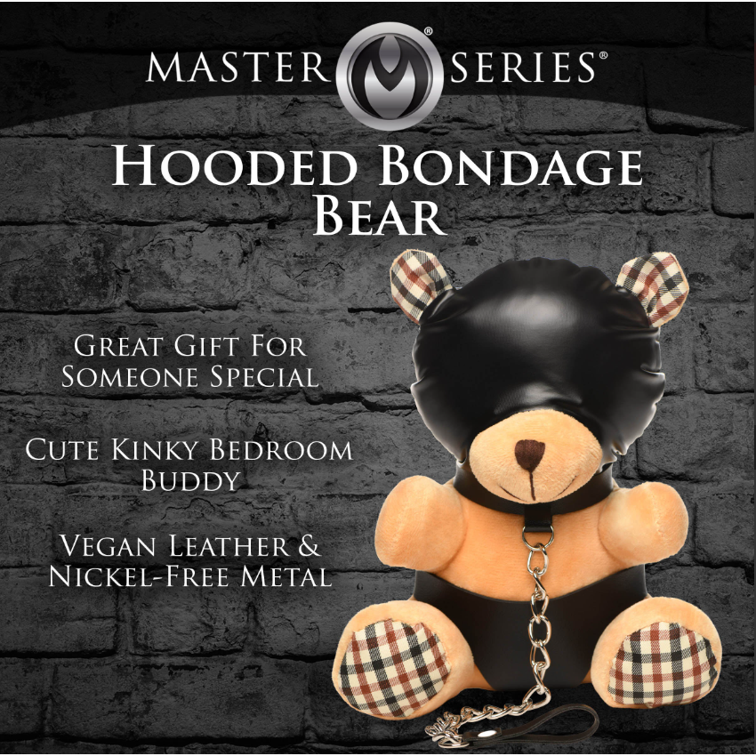 Hooded Bondage Teddy Bear Plush