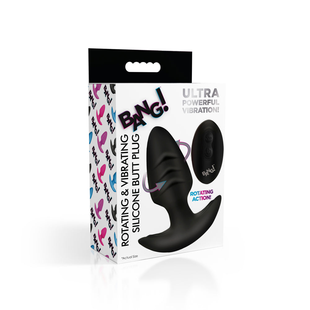 Rotating & Vibrating Silicone Plug w R/C
