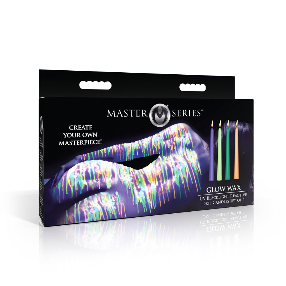 UV Blacklight Reactive Drip Candles 4pk