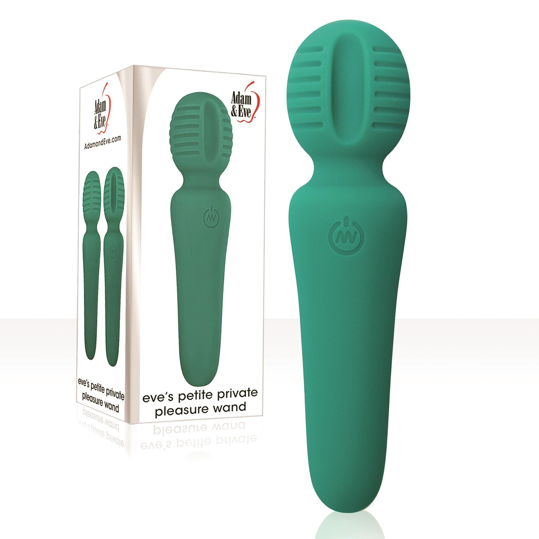 Green pleasure wand with packaging on a white background