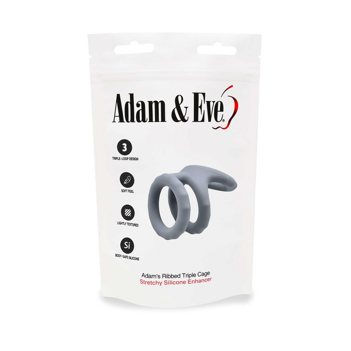 Packaging of Adam & Eve silicone enhancer on a white background