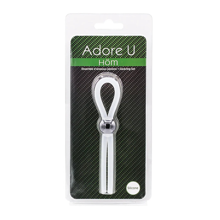 white lasso cock ring in package